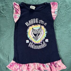 Toddler Girls - 'Maybe I'm a Mermaid' Nightgown with Tie-Dye Accents
